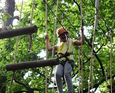 Park linowy przy ul. Przy Wodociągach.